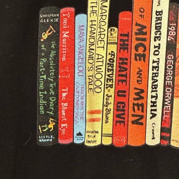 Graphic I’m with the banned Black Graphic T-Shirt with Colorful Book Design - Picture 5 of 10